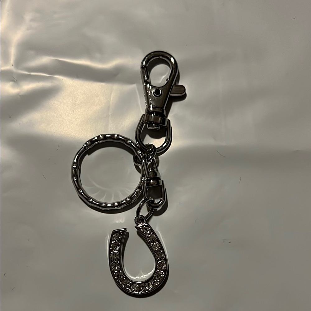Glam Rhinestone Horseshoe Keyring